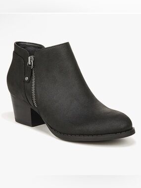 LifeStride Women’s Blake Zip Ankle Booties Boots Black 7 NWT NIB